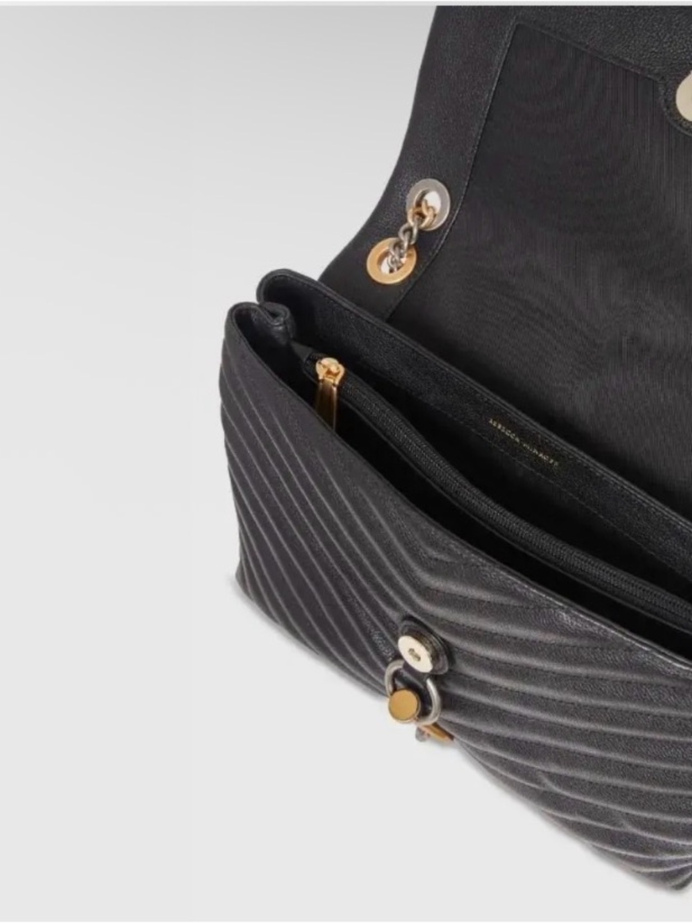 NWT Rebecca Mincoff Edie Flap Shoulder bag with gold and silver - Picture 3 of 8